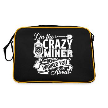 Miner Crazy Miner Everyone Warned You About - Retro Bag - black/gold - Back