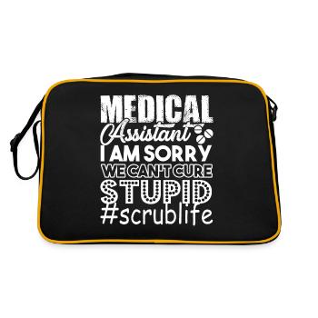 Medical Assistants Can't Cure Stupid - Retro Bag - black/gold - Back