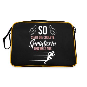 Coolest female sprinter – world class - Retro Bag - black/gold - Back