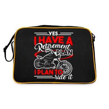 Motorcycle Retirement Plan To Ride Motorcycle - Retro Bag - black/gold - Back