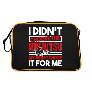 Ninjutsu My Heart Chose Ninjutsu For Me - Retro Bag - black/gold - Back
