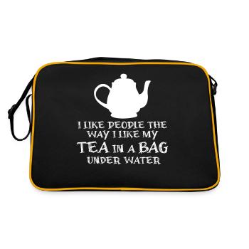 Cup Teapot Misanthrope Tea Tea Bag - Retro Bag - black/gold - Back