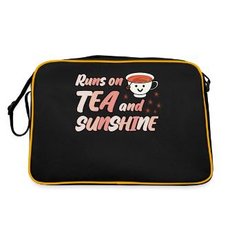 Tea Cup Tea Bag Teapot - Retro Bag - black/gold - Back