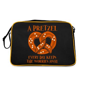 Bretzels de Bavière Bretzel - Sac Retro - noir/or - Dos