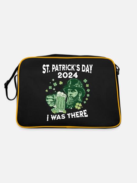 St. Patricks Day 2024 - Retro Tasche - Schwarz/Gold - Hinten