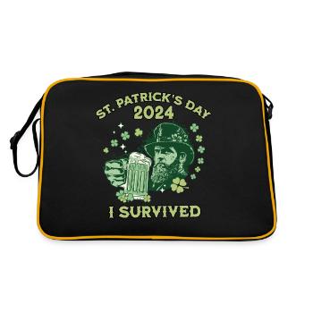 Fête de la Saint-Patrick 2024 - Sac Retro - noir/or - Dos