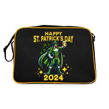 Fête de la Saint-Patrick 2024 - Sac Retro - noir/or - Dos