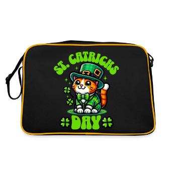 Chat de la Saint-Patrick - Sac Retro - noir/or - Dos
