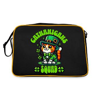 Chat de la Saint-Patrick - Sac Retro - noir/or - Dos