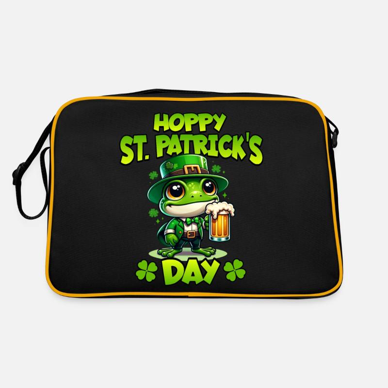 Frosch St. Patricks Day Retro Tasche
