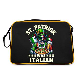 Fête de la Saint-Patrick italienne - Sac Retro - noir/or - Dos