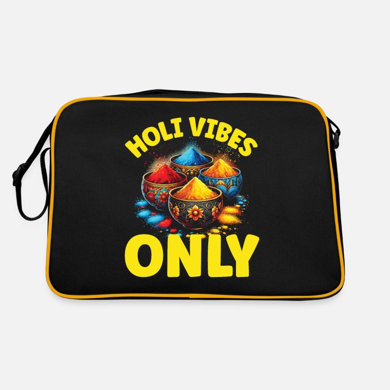 Joyeuse Holi Salutations Hindouisme Festival Indien Sac Retro