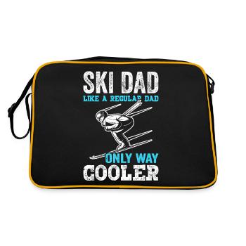 Ski Dad Like a Regular Dad Ski Gifts for Skiers - Retro Tasche - Schwarz/Gold - Hinten