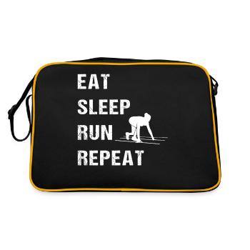 La vie des coureurs – Toujours en fuite - Sac Retro - noir/or - Dos