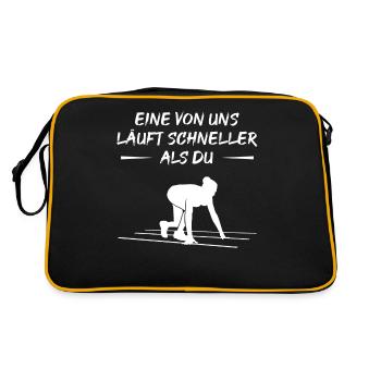 Fast runner – pure speed - Retro Bag - black/gold - Back