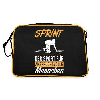 Sophisticated Sprint Design – For the Runner - Retro Bag - black/gold - Back
