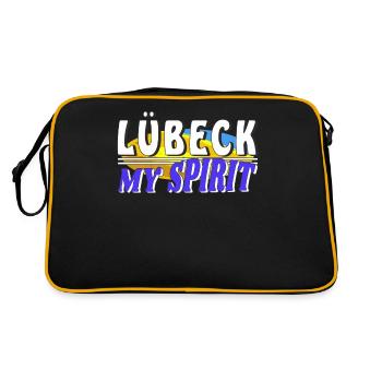 LÜBECK MON - Sac Retro - noir/or - Dos