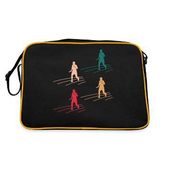 de course de relais coloré - Sac Retro - noir/or - Dos