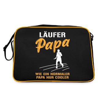 Papa coureur cool disant - Sac Retro - noir/or - Dos