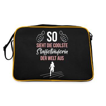 World's Best Runner - Cool & Unbeatable - Retro Bag - black/gold - Back