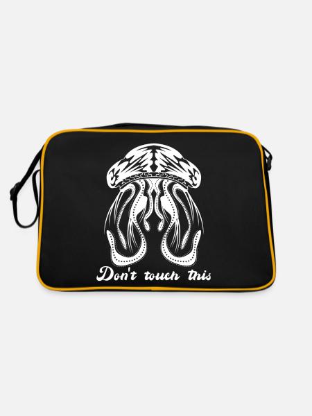 Sea Jellies Joke Jellyfish - Retro Bag - black/gold - Back