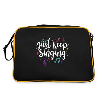 Chanteur chanteur chanteur musicien cadeau - Sac Retro - noir/or - Dos