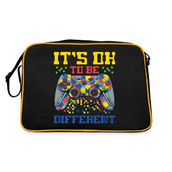 Journée de sensibilisation à l’autisme Cadeau autiste - Sac Retro - noir/or - Dos