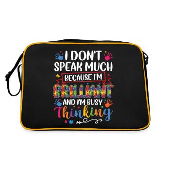 Journée de sensibilisation à l’autisme Cadeau autiste - Sac Retro - noir/or - Dos