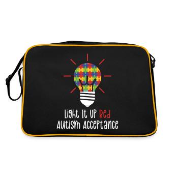 Journée de sensibilisation à l’autisme Cadeau autiste - Sac Retro - noir/or - Dos