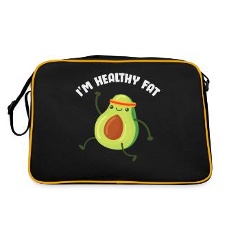Avocado Guacamole Vegan Gift - Retro Bag - black/gold - Back