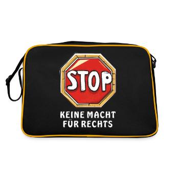 PANNEAU D’ARRÊT PAS DE PUISSANCE POUR LA DROITE - Sac Retro - noir/or - Dos