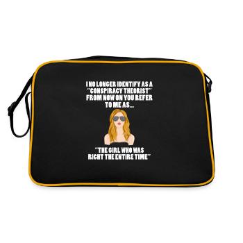 Conspiration théorie du complot cadeau - Sac Retro - noir/or - Dos