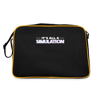 Conspiration théorie du complot cadeau - Sac Retro - noir/or - Dos