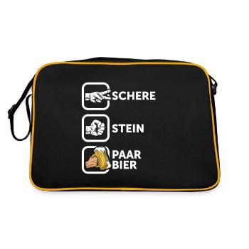 Des ciseaux, de la pierre, une paire, de la bière - la tenue parfaite - Sac Retro - noir/or - Dos