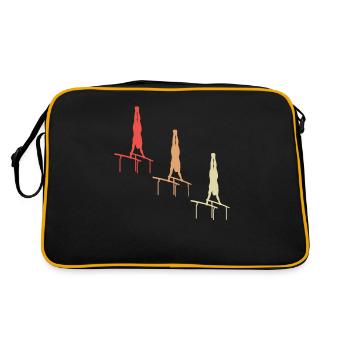 Élégance de gymnastique colorée - Sac Retro - noir/or - Dos