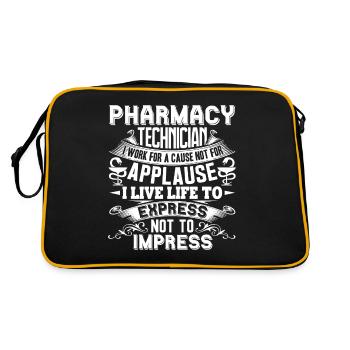 Pharmacy Technician Pharmacy Technician Work - Retro Bag - black/gold - Back