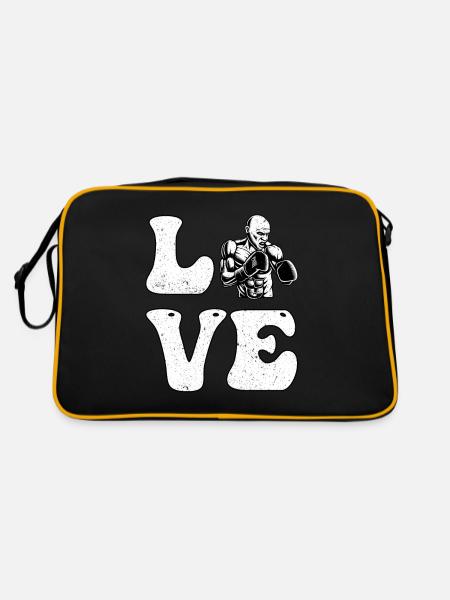 L’amour de la boxe - Sac Retro - noir/or - Dos