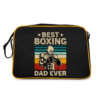Meilleur père boxeur de tous les temps - Sac Retro - noir/or - Dos