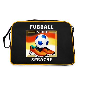 FOOTBALL CHAUSSURES DE FOOTBALL FOOTBALL EST LA LANGUE - Sac Retro - noir/or - Dos