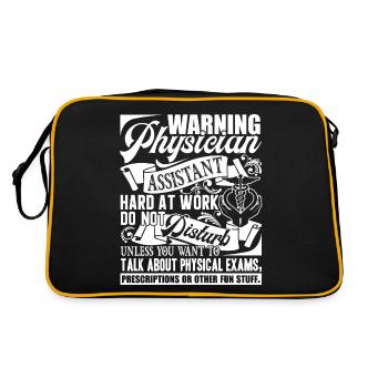Physician Assistant Physician Assistant Warning - Retro Bag - black/gold - Back