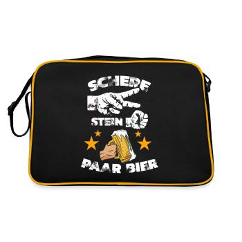 Des ciseaux, de la pierre, une paire, de la bière - la tenue parfaite - Sac Retro - noir/or - Dos