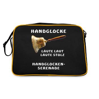 HANDGLOCKE LÄUTE LAUT LÄUTE STOLZ - Retro Tasche - Schwarz/Gold - Hinten