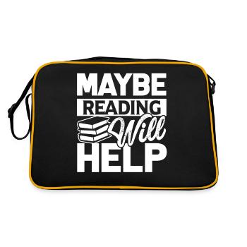 Reading Maybe Reading Will Help - Retro Bag - black/gold - Back