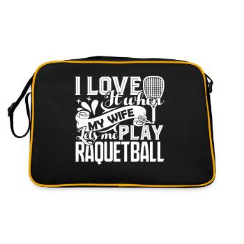 Racquetball Lets Me Play Racquetball - Retro Bag - black/gold - Back
