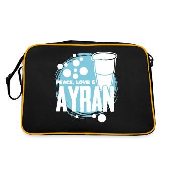Peace, love and Ayran - Retro Bag - black/gold - Back