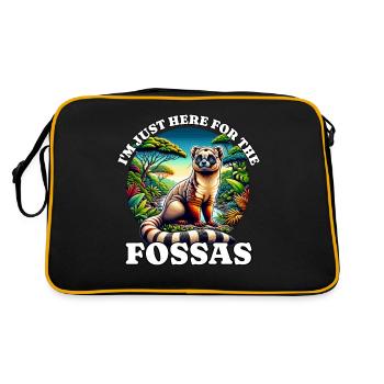 Fossa Madagascar Fossas - Retro Tasche - Schwarz/Gold - Hinten