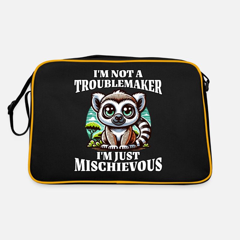 Lemur Spruch Retro Tasche