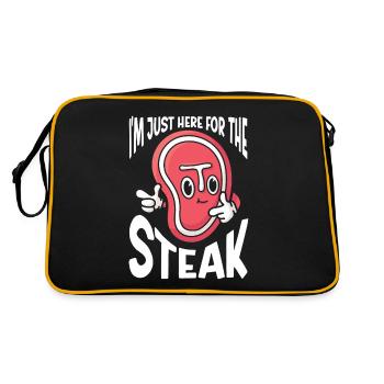 Steak Meat Lover Bbq For Men - Retro Bag - black/gold - Back