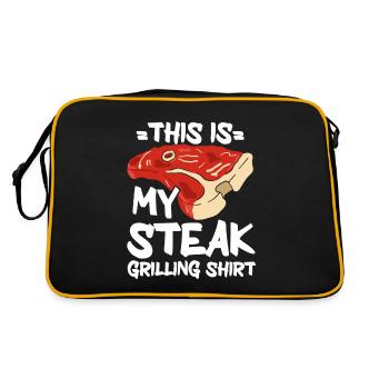 Steak Meat Lover Bbq For Men - Retro Bag - black/gold - Back