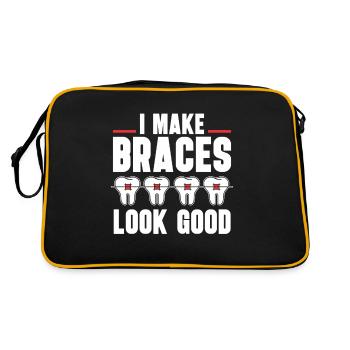 Orthodontiste Orthodontie Dentaire - Sac Retro - noir/or - Dos